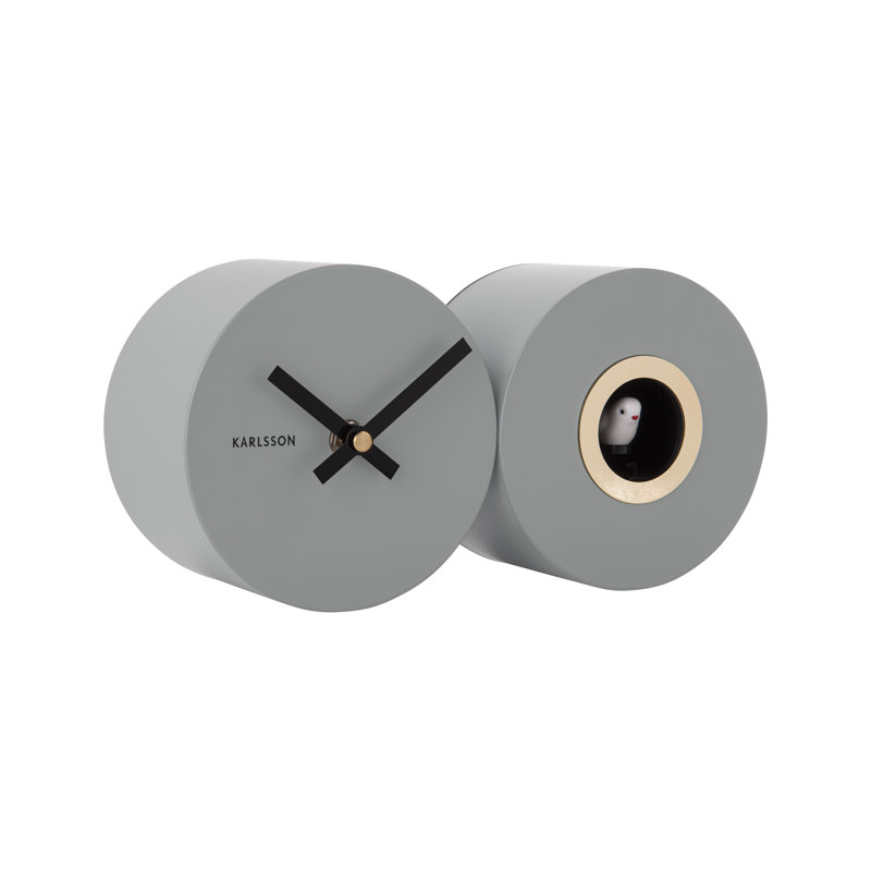 Metal Wall Clock, Mouse Grey