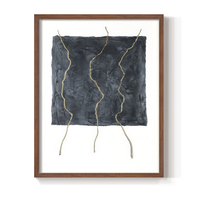 «Divided Plot III», reproduction encadrée - bois massif, H 11 po x l 9 po, Noyer