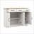 Sideboard with 3 Drawers 3 Doors Adjustable Shelves | Farmhouse Off-White MDF | Kitchen Dining Room Storage