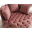 Chaise classique en velours rose avec mousse, espace de vie American-1764974371