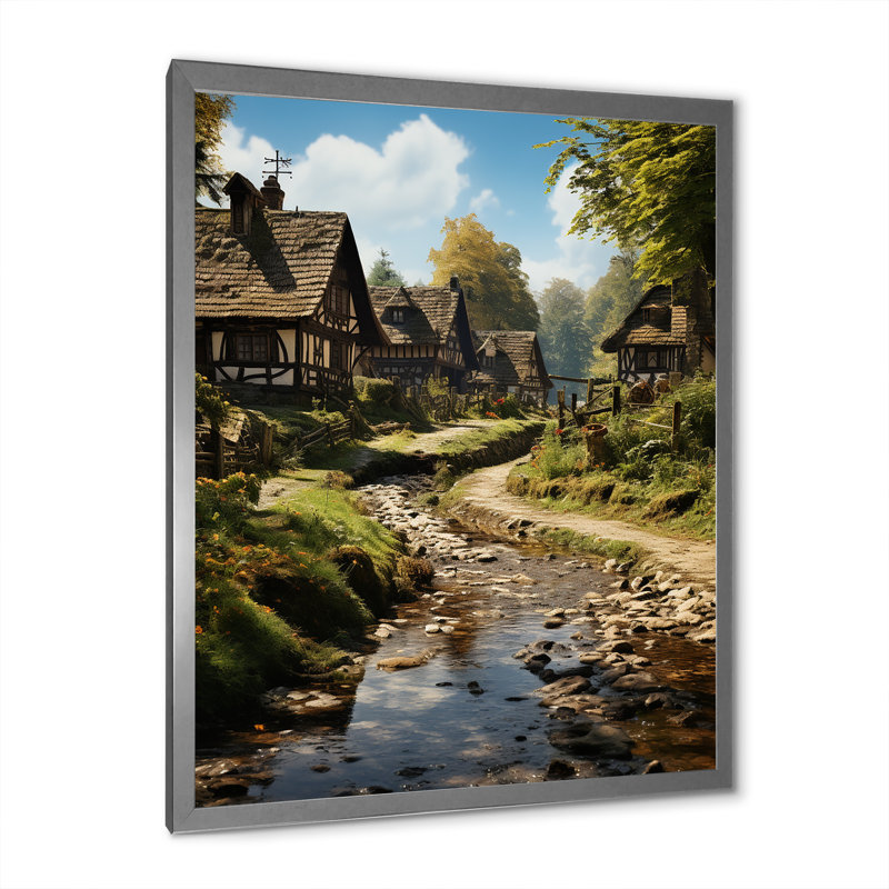 Barrada, Allemagne, campagne, bonheur II, H 40 po x l 30 po x P 1,5 po, Cadre photo argenté