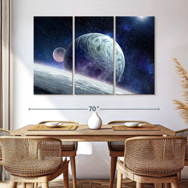 Oberle Cosmic Planet Pluto, 42" H x 65" W