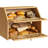 Bread Storage Farmhouse Bread Box For Kitchen Countertop Bread Container With Clear Window Breadbox Double Layer Bamboo Extra Large Capacity Bin Kitchen Food Storage Container(Natural)