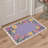 Verdant Floral Machine Washable Purple / Yellow / Green / Beige Indoor Area Rug with Non-Slip Backing-1797534214-1797534270