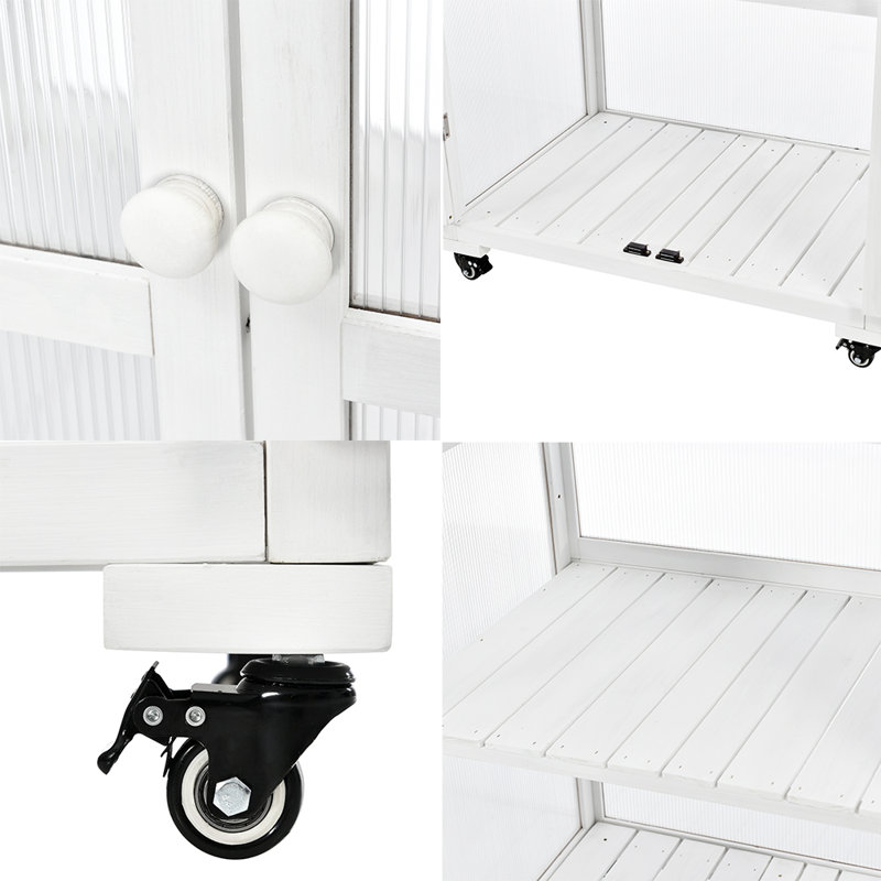 3' W x 2' D Greenhouse, White