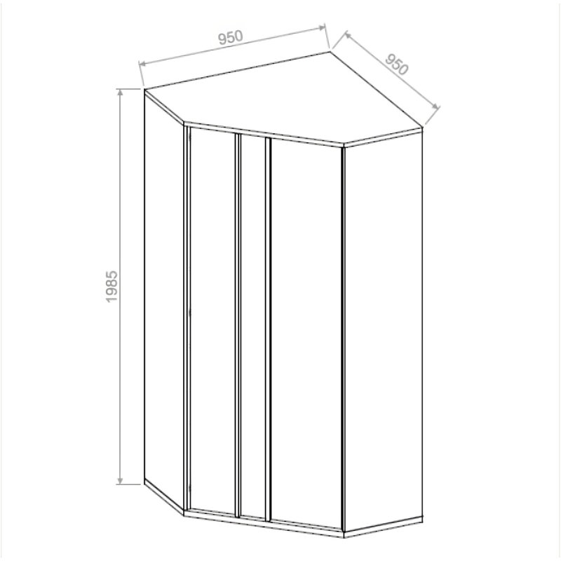 Stancil 2 Door Manufactured Wood Wardrobe