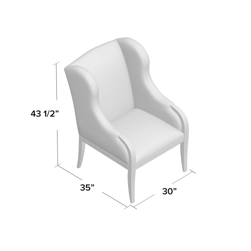 Hawthorne Wingback Chair, Avery Gray, Café