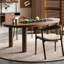 Light Walnut Curved Solid Wood Desk-108831425