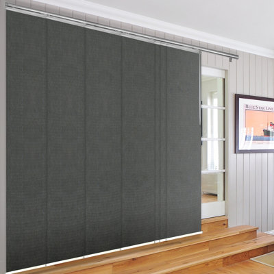 Rail extensible simple à panneau 7 panneaux Smoke 110 po - 153 po x H 94 po