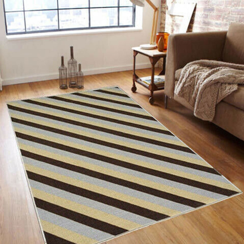 Jadynne Geometric Indoor / Outdoor Area Rug, Rectangle 40 x 60 cm, Beige Brown