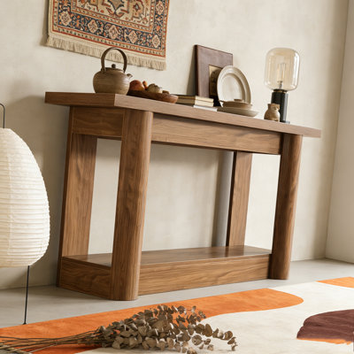 2-Tier Farmhouse Console Table Entryway Sofa Table