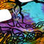 Nappe Tie-Dye Celtic Tree Of Life 72x72-60625465