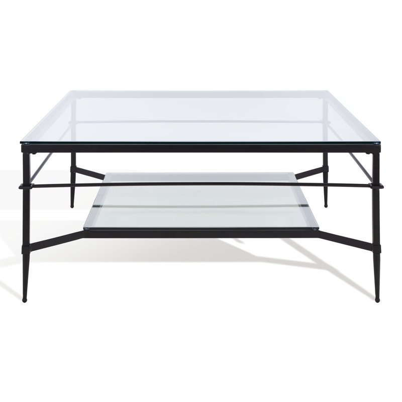 Vera Glass Coffee Table, Black