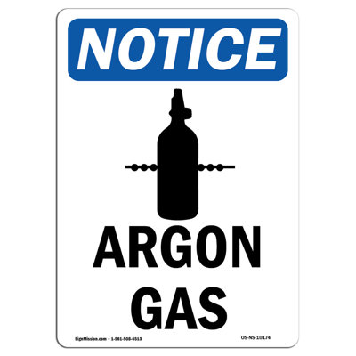 Signmission Osha Notice Argon Gas Sign With Symbol 