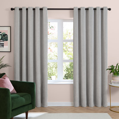 Soft Chenille Blackout Curtain Panel Pair