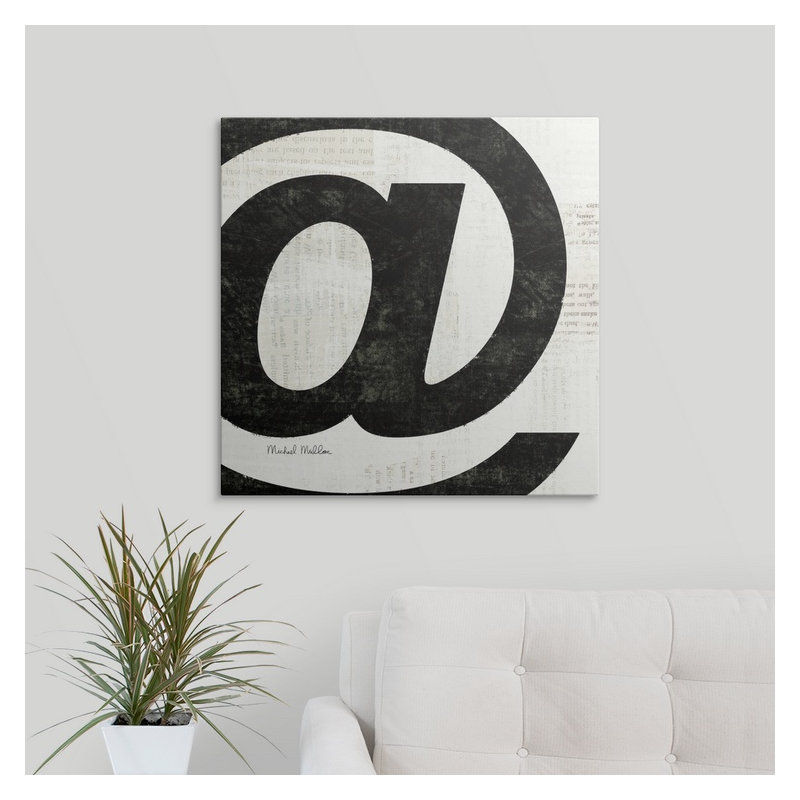 « square v » par michael mullan, reproduction d’art Punctuated Black, H 35 po x l 35 po x P 1,5 po, Toile