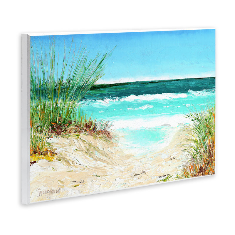 "Tropical Beach View", art mural par Christine Reichow, H 10 po x l 15 po