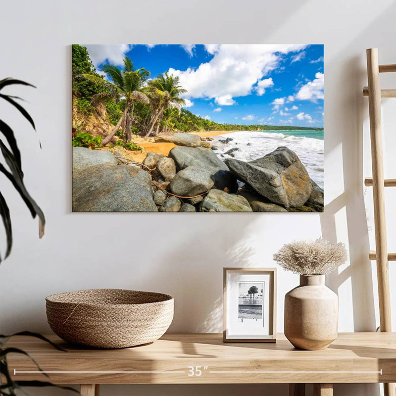 Plage de flamenco rocheux, H 16 po x l 24 po