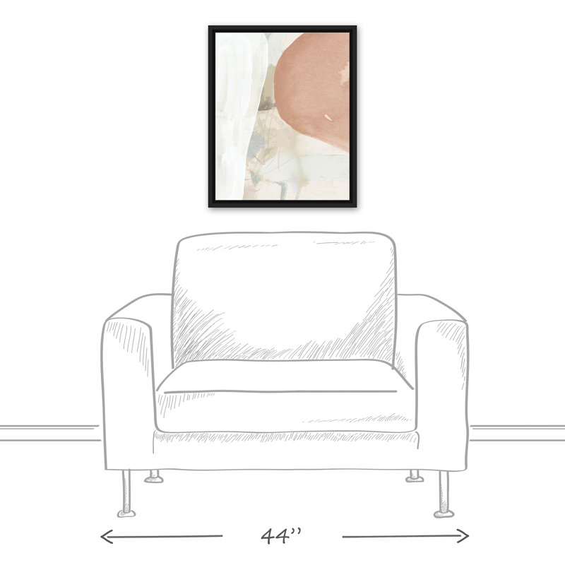Formes et textures - reproduction sur toile, H 21,75 po x l 17,75 po, Cadre flottant noir