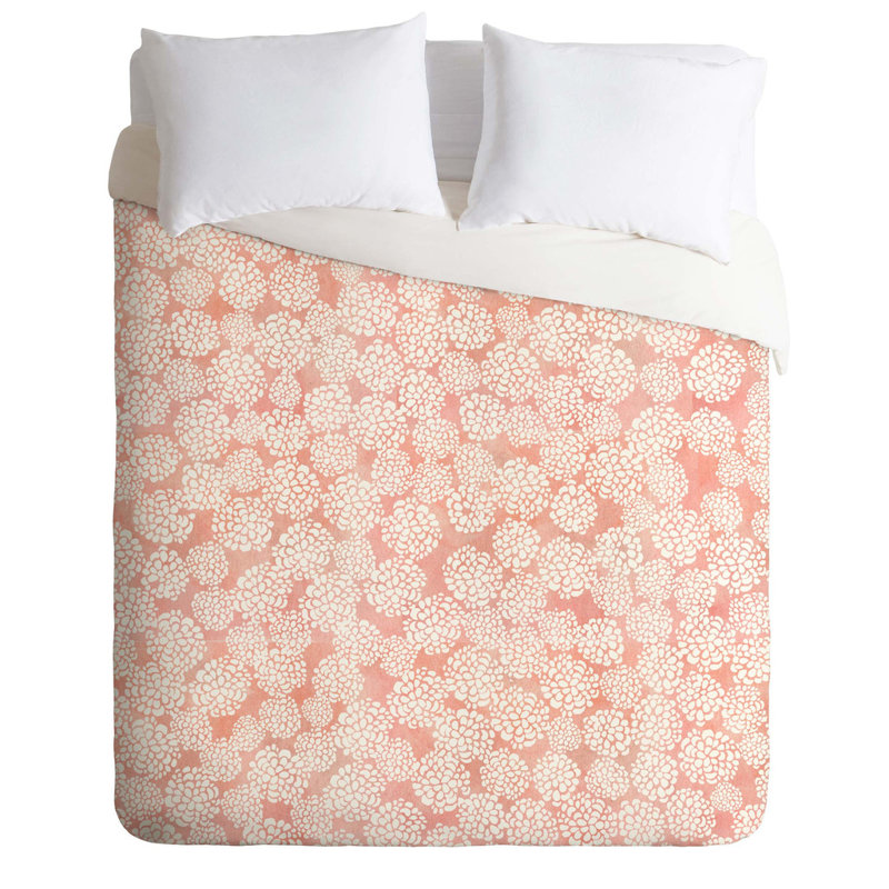 Ensemble de housse de couette Dahlias, Housse de couette pour très grand lit et 2 très 