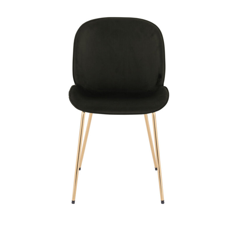 Chaise Lotus Gold - bleu - ensemble de 4, Noir