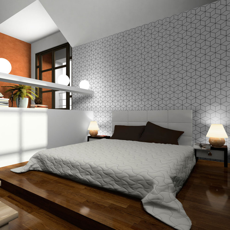 Cube Pattern Wallpaper, 193cm L x 250cm W