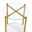 Table de bout à 2 couches avec plateau de table et table basse ronde avec structure en métal