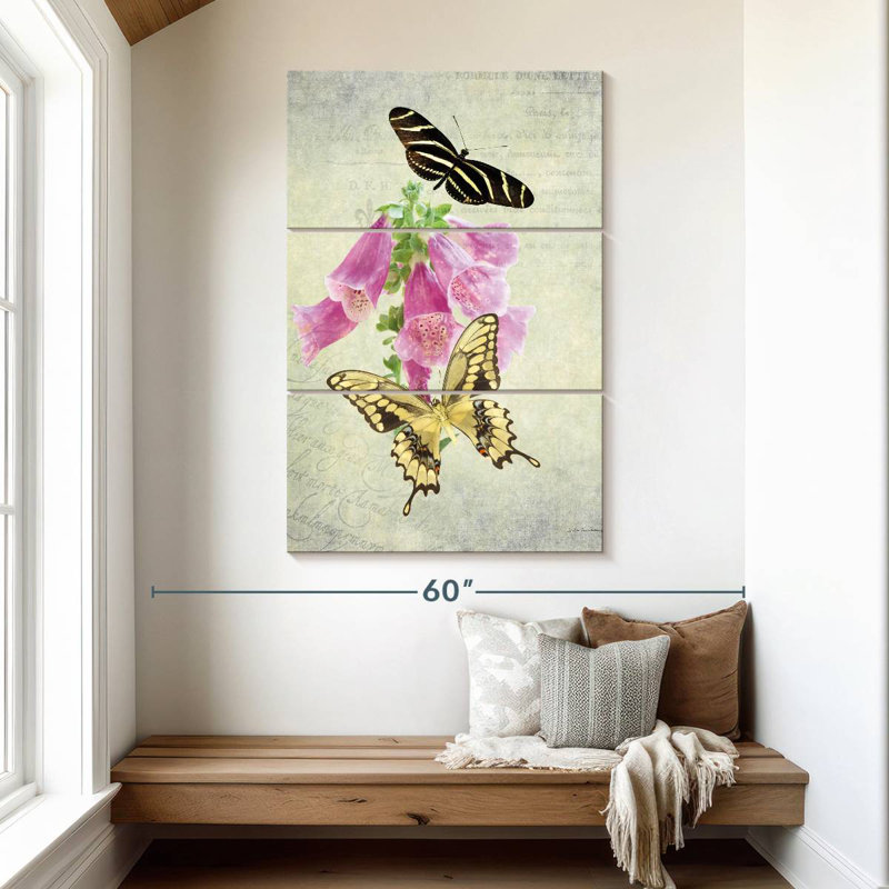 Papillon Brampt botanique II, H 50 po x l 32 po