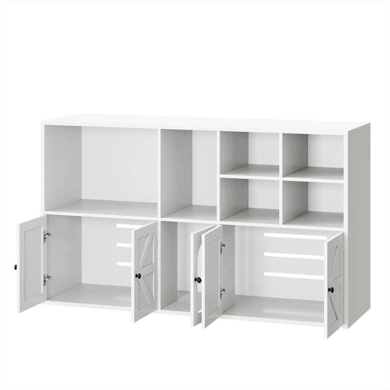 Enceinte de litière pour chat en bois 57,9 pi avec tablettes de rangement, meubles de litière cachés avec chambre double