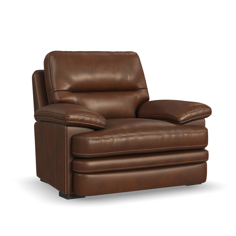Donovan Leather Upholstered Club Chair