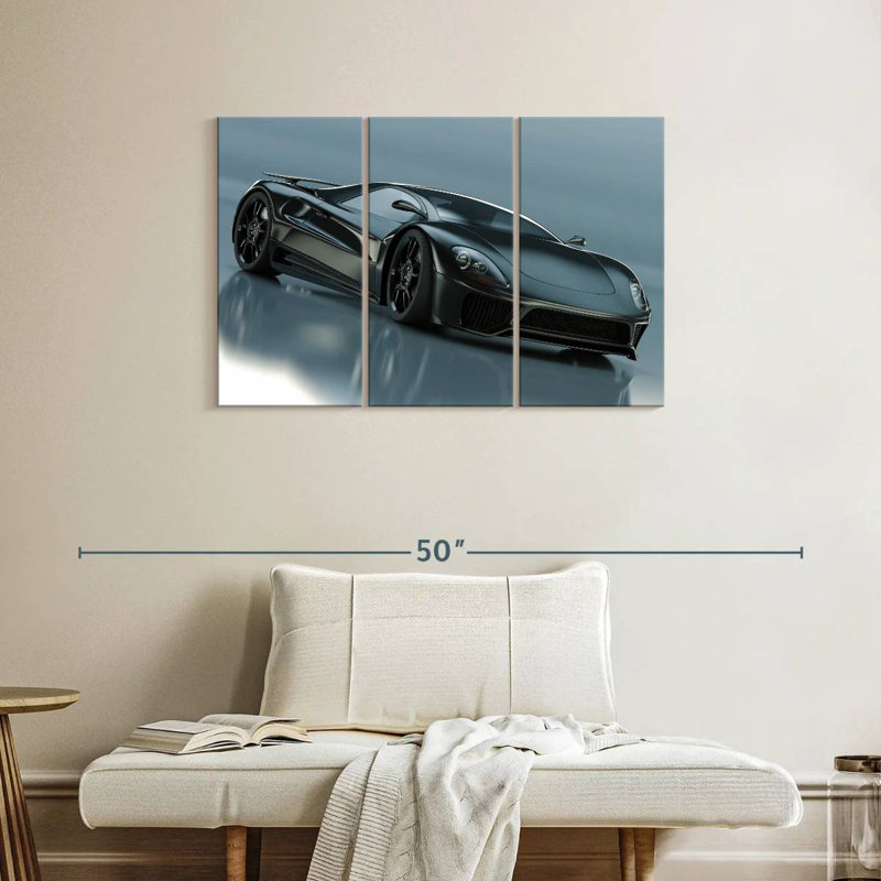 Mehar noir brillant Supercar, H 24 po x l 38 po