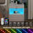 Nightstand With LED Lights & Power Outlet & Fingerprint Lock-2092640829