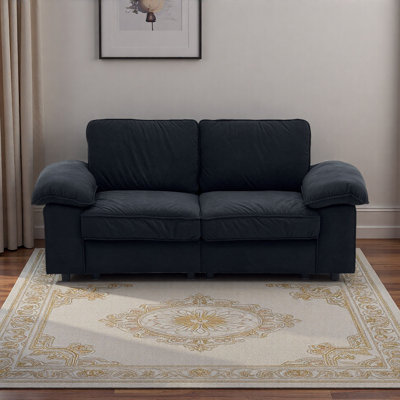 78.74 Velvet Compact Sofa With Hidden Storage, 2-Seater Loveseat Space-Saving Couch For Small Apartment And Studio Living