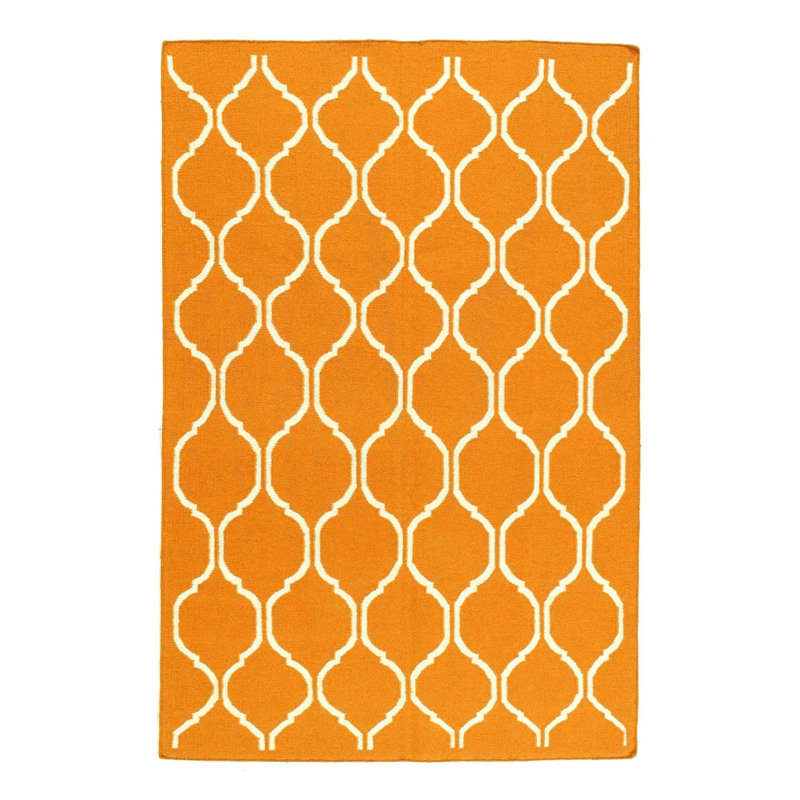 Geometric Area Rug in Brown