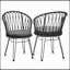 Ensemble de chaises polyvalentes de style industriel avec résistance aux intempéries