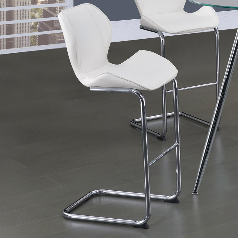 4Pc Bar Stool White Set