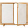 2 Door Fireplace Screen, Mesh Geometric Spark Guard With Magnetic Panel
