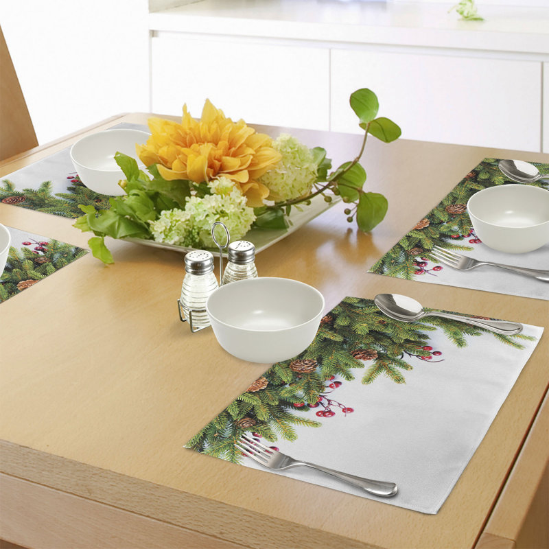 Ensemble de 8 napperons de branches East Brown