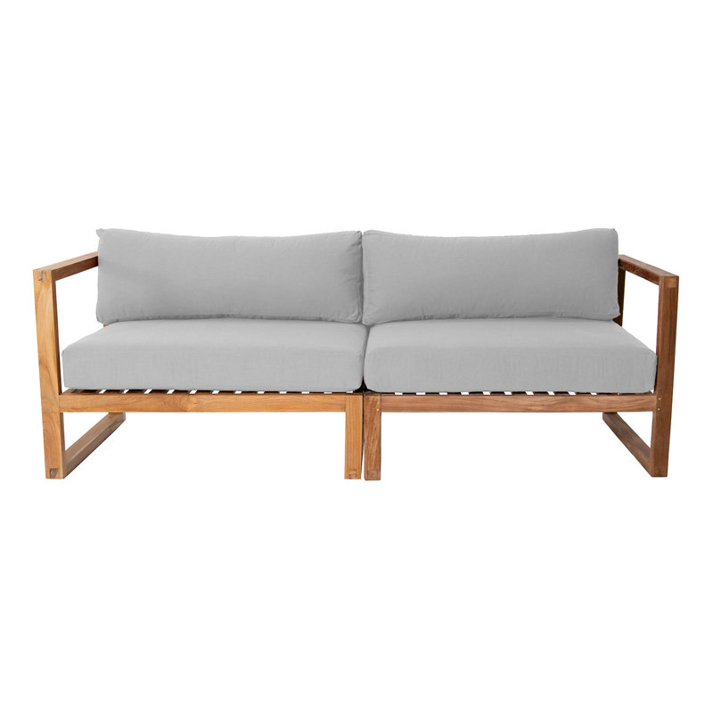 Jalyric 84'' Teak Outdoor Sofa, Natural