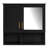 2-In-1 Bathroom Mirror Cabinet With Adjustable Shelves, Soft Close Doors, And High-Definition Mirror For Enhanced Storage And Aesthetic-133171505