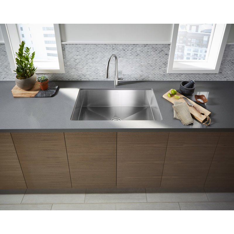 Ludington 32 in. L Stainless Steel Undermount Single Basin Kitchen Sink