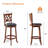 Swivel Upholstered Stool with Solid Wood Frame-791578197-791578199