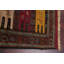 Tapis rouge / jaune en laine fait à la main Kilim