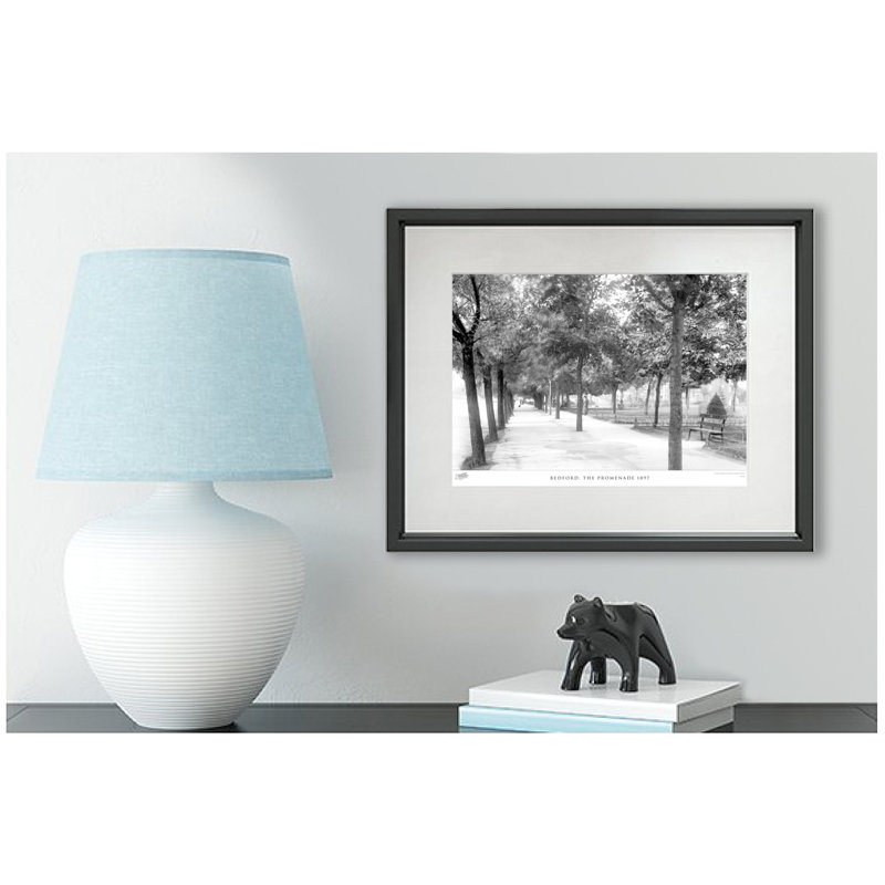 Bedford, The Promenade 1897 - Single Picture Frame Print, 40cm H X 50cm W x 2cm D