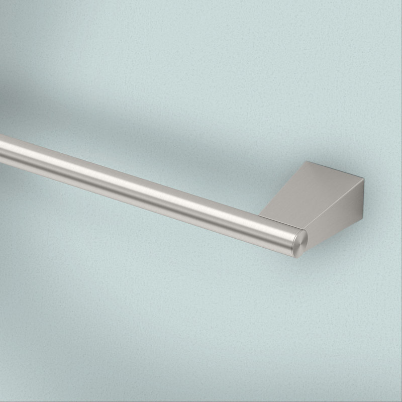 Barre à serviettes murale 24 po Bleu, Nickel satiné