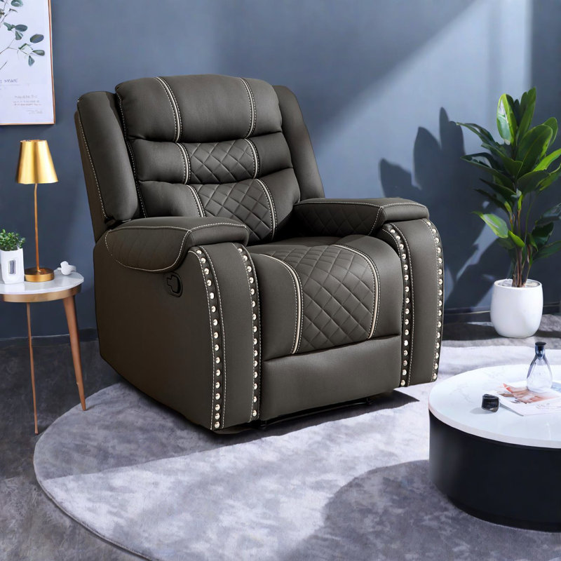 Fauteuils inclinables confortables, tissu technique noir, style luxueux pour le salon