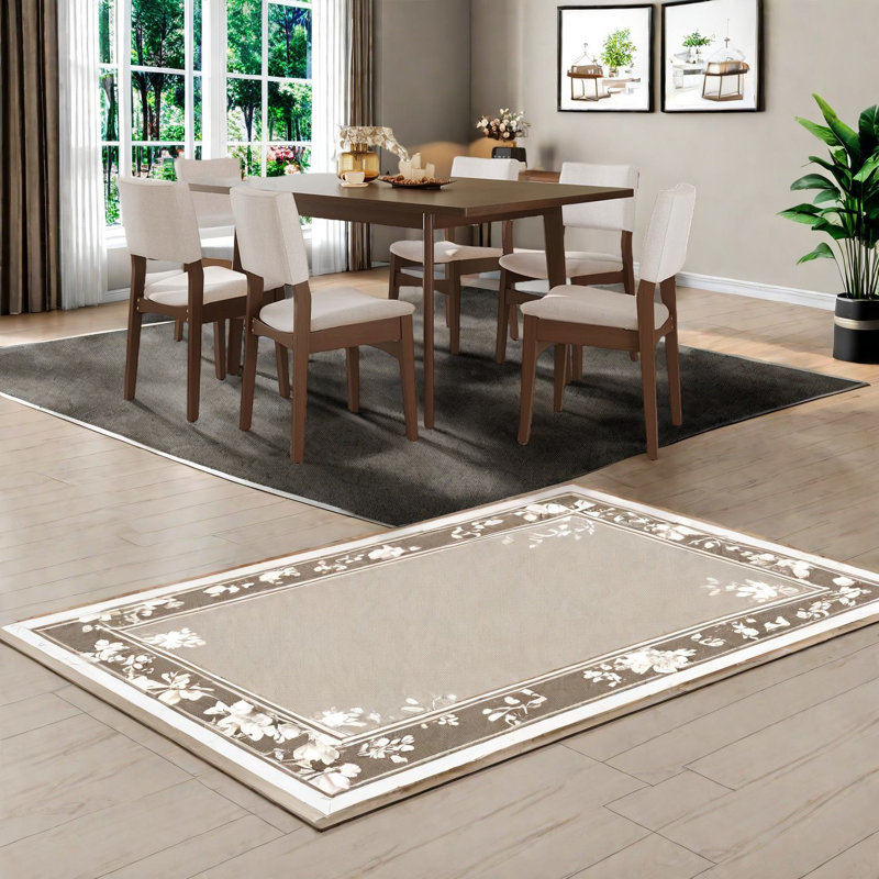 Ensembles de table de salle à manger modernes et peu encombrants avec chaises rembourrées en lin