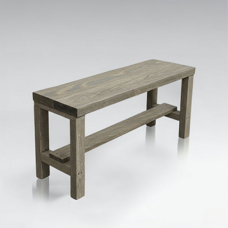 36" Rustic Cottage Style Entry Bench, Gray