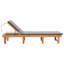 Chaise longue de patio avec coussin Chaise longue d'extérieur en bois d'acacia massif-184627770-160463041
