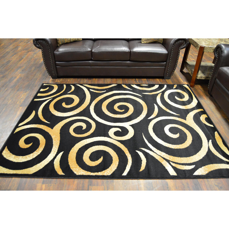 Tapis noir / beige Wargo